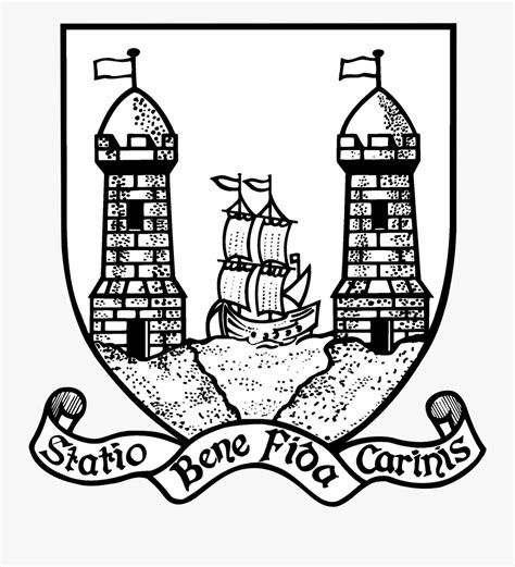 Cork Crest Logo Black And White - Cork City Coat Of Arms , Free Transparent Clipart - ClipartKey