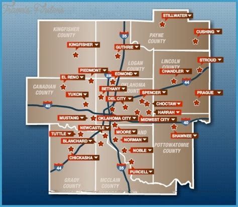 Oklahoma Metro Map - TravelsFinders.Com