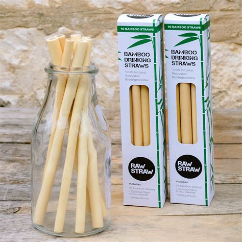 Raw Straw - Eco Friendly Bamboo, Wheat and Paper Drinking Straws