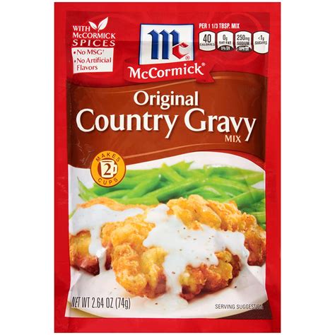 Mccormick Original Country Gravy Mix (Pack Of 4) 2.64 Oz Packets - Walmart.com