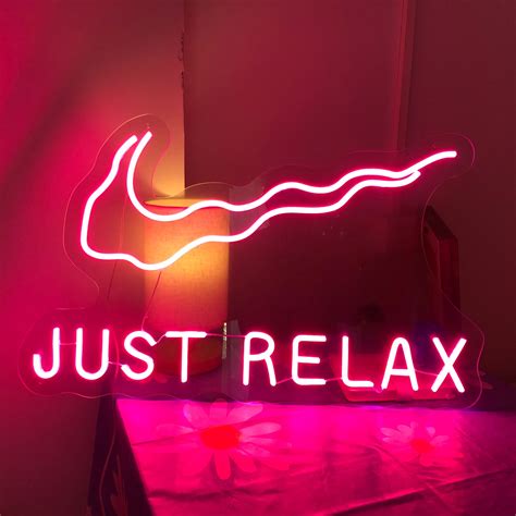 Custom Neon Sign Just Relax Neon Sign Bedroom SignHome Decor | Etsy