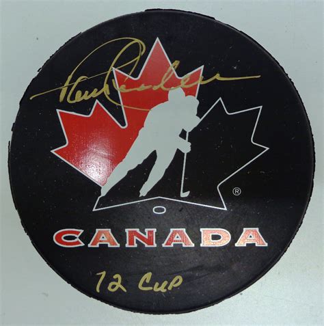 Lot Detail - Paul Henderson Autographed Canada Puck w 72 Cup