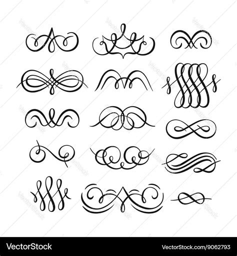 Decorative elements set Royalty Free Vector Image