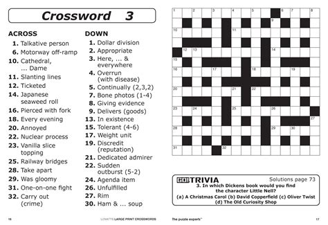 Large Print Crosswords magazine - Lovatts Crossword Puzzles Games & Trivia