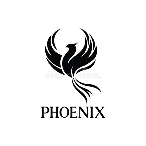 Phoenix Silhouette Design Logo Vector Stock Vector - Illustration of ...