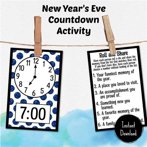 New Year's Eve Countdown Activity for Kids Digital - Etsy