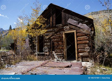 Colorado Autumn Scenery - Ironton Ghost Town Stock Image - Image of ...