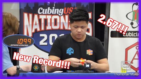 New 3x3 Rubiks Cube World Record 2.67 Seconds!!! - YouTube