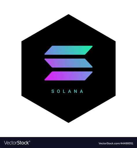 Solana logo coin icon isolated Royalty Free Vector Image