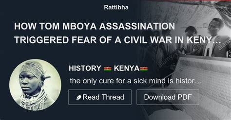 HOW TOM MBOYA ASSASSINATION TRIGGERED FEAR OF A CIVIL WAR IN KENYA IN ...