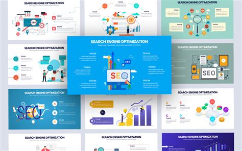 SEO Vector Infographic PowerPoint Template - TemplateMonster