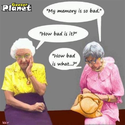 Memory Problems | Old people jokes, Funny cartoons, Funny quotes