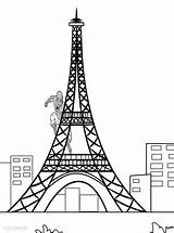 Printable Eiffel Tower Coloring Pages  ColoringMecom sketch template