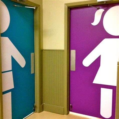 Large Boy Girl Restroom Wall Decal Signs For Schools - vrogue.co