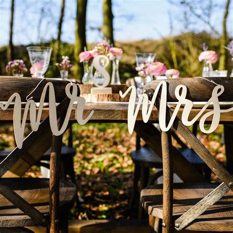 Wooden Mr And Mrs Wedding Signs – Laser Cut By The Wedding of my Dreams | notonthehighstreet.com