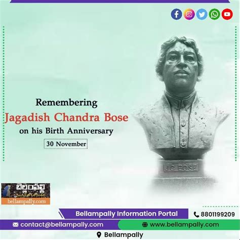 Jagdish Chandra Bose birth anniversary! | Jagadish chandra bose, Fields ...