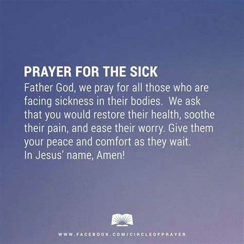 Prayer for the sick | Prayers And Blessings Love ♥ | Pinterest | Prayers, Pray and Prayers for ...