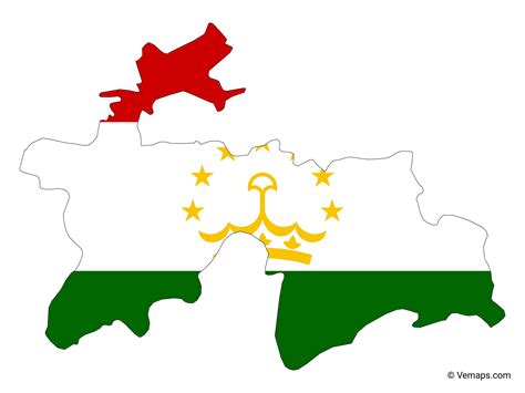 Flag Map of Tajikistan | Free Vector Maps