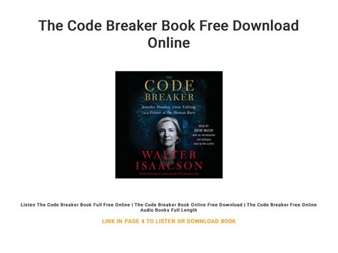 The Code Breaker Book Free Download Online by AnnabelHalvorson - Issuu