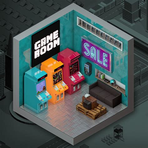 Game Design, 3d Design, House Design, Isometric Drawing, Isometric ...