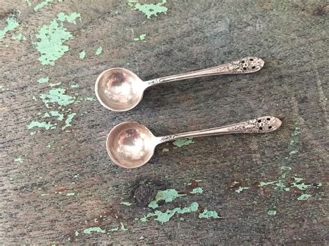 Sterling Silver Salt Cellar Spoons 2 / Fine Arts Sterling / | Etsy ...