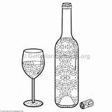 Glass Bottle Coloring Page sketch template