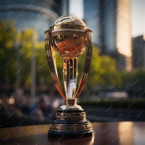 Premium AI Image | Icc men's cricket world cup trophy