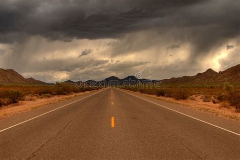 Desert Mountain Road stock photo. Image of cactus, prickly - 2222454