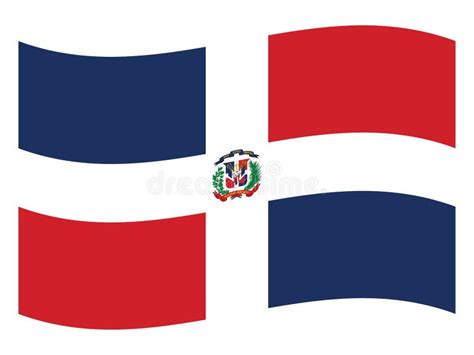 Bandera De República Dominicana Ilustración del Vector - Ilustración de dominicano, chile: 170121766