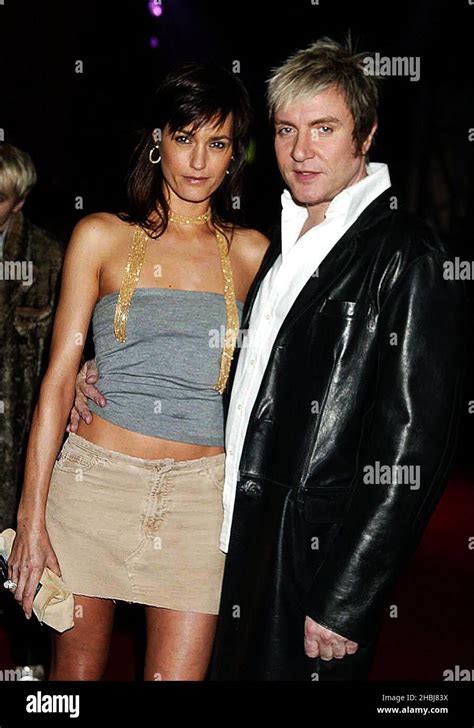 Simon Le Bon and his wife Yasmin Le Bon arrives at the 2004 Brits Awards Stock Photo - Alamy