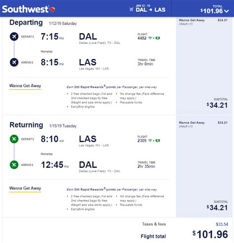 Nonstop Flights: Dallas to/from Las Vegas $102 r/t - Southwest