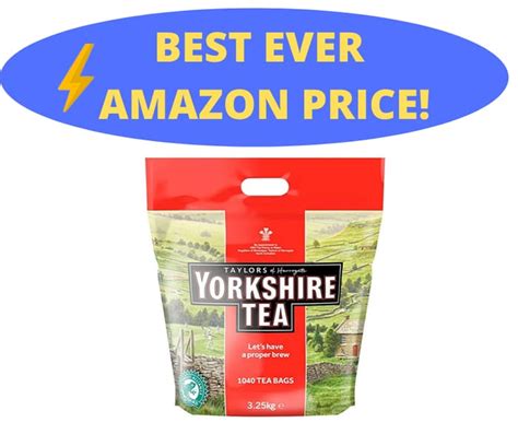 Yorkshire Tea Bags, 3.25 Kg (1040 Teabags), £9.75 at Amazon