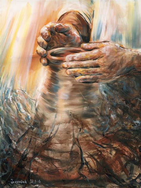 Potter's Hands Art Print | Prophetic art worship, Prophetic painting, Jesus art