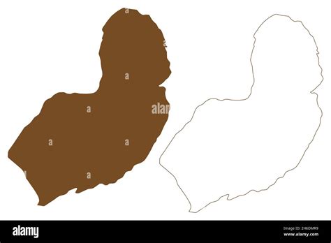 Graham Bell island (Russia, Russian Federation, Franz Josef Land archipelago) map vector ...