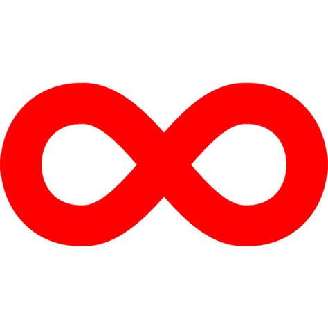 Red infinity icon - Free red infinity icons