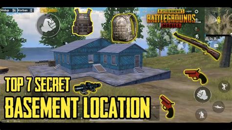 Top 7 Secret Basement Locations in Erangel - PUBG Mobile New Update - YouTube