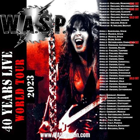 Event W.A.S.P. - 21/04/2023 - Karlstad - Nöjesfabriken - Sweden