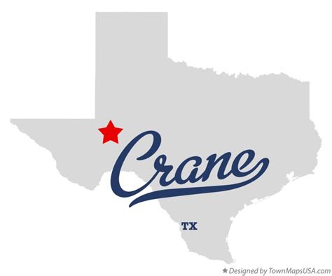 Map of Crane, TX, Texas