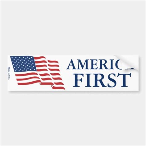 America First Bumper Sticker | Zazzle.com