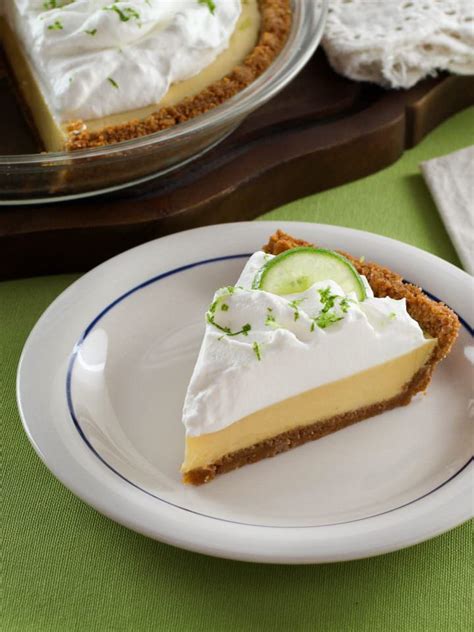 Key Lime Pie - Crisp graham cracker crust with a sweet, tart key lime ...