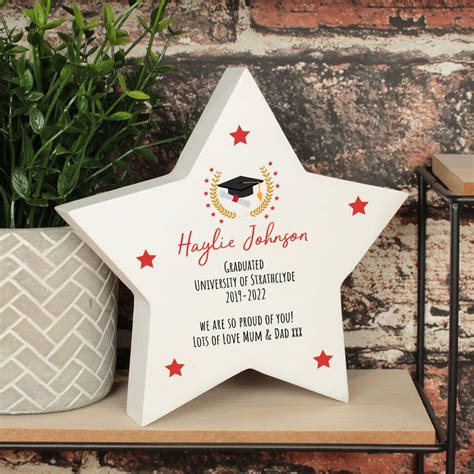 Personalised Graduation Freestanding Star By Love Lumi Ltd