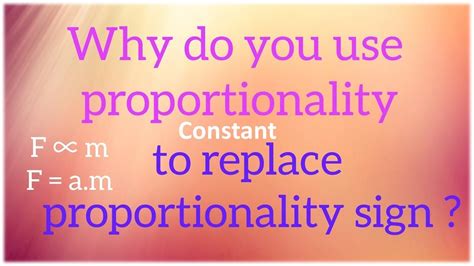 why do you use proportionality constant to replace proportionality sign ? | Easy-Teach Official ...