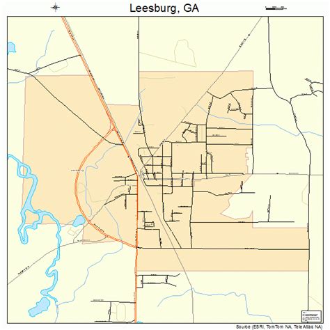 Leesburg Georgia Street Map 1345768