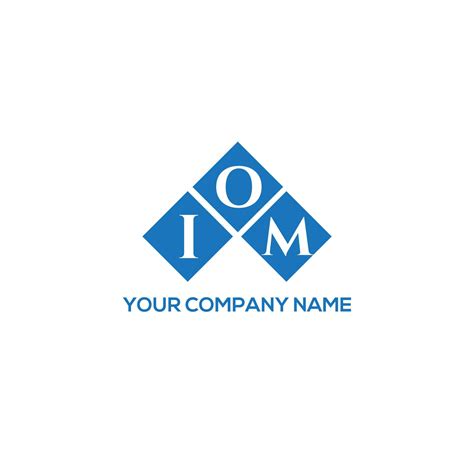 IOM letter logo design on WHITE background. IOM creative initials letter logo concept. IOM ...