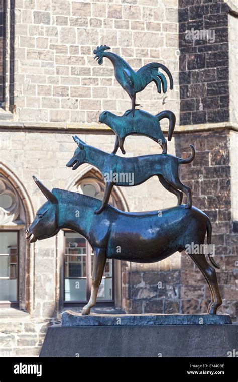 The Bremen Town Musicians Statue in Bremen, Germany Stock Photo - Alamy