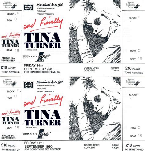 Tina Turner Tickets - Tina Turner - 1970s and 1980s - Music Stars ...