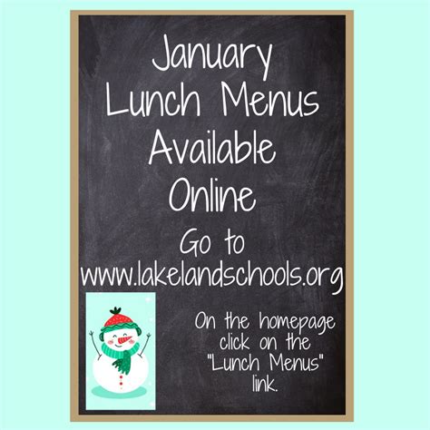 January Lunch Menus... - Lakeland Central School District