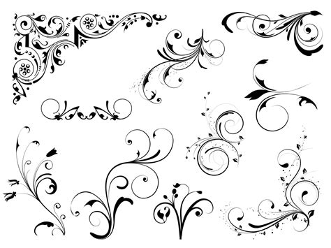 Free Floral Vector Design Elements (AI,EPS,SVG)