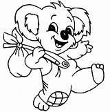 Koala Bear Coloring Page sketch template