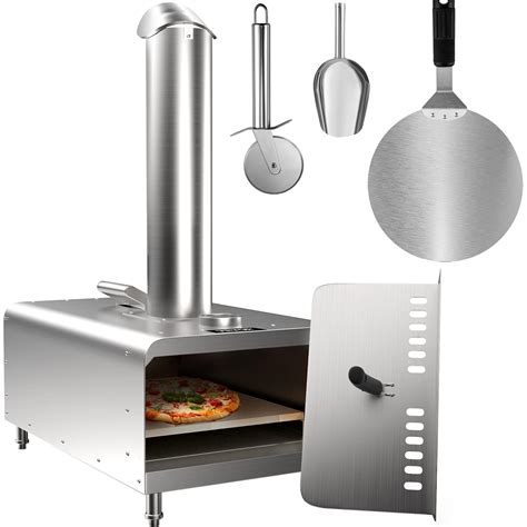 Buy VEVOR Wood Fired Oven 12", Stainless Steel Portable Pizza Oven, Wood Pellet Burning Pizza ...